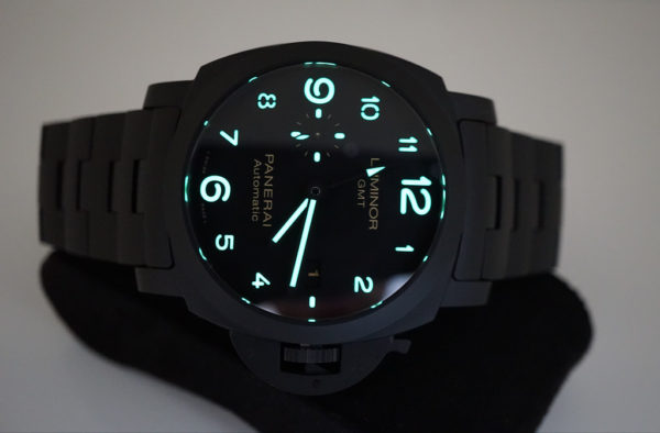 Panerai PAM 1438 TUTTONERO LUMINOR 1950 GMT CERAMIC 44MM 2019 WARRANTY FULL SET