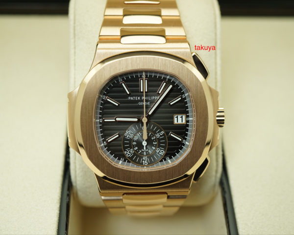 LIKE NEW Patek PHILIPPE 5980/1R NAUTILUS CHRONOGRAPH 18K ROSE GOLD 2019 FULL SET