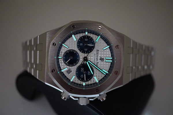 Audemars PIGUET ROYAL OAK CHRONOGRAPH 26315ST BLUE SILVER DIAL 2019 COMPLETE SET