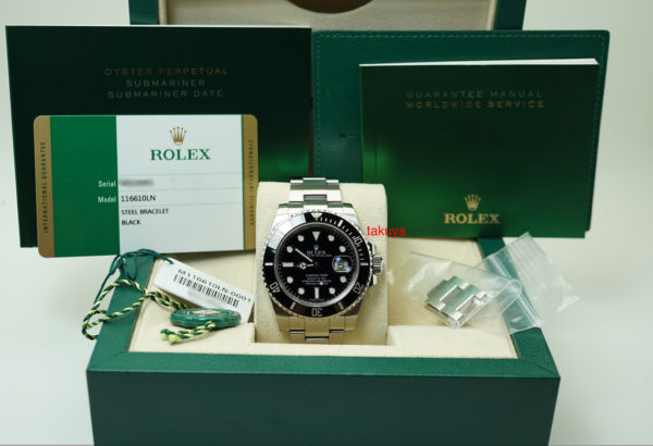 Rolex 116610LN SUBMARINER CERAMIC DATE RANDOM SERIAL 2017 WARRANTY FULL SET