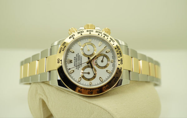 Rolex 116503 DAYTONA TWO TONE YELLOW GOLD SS WHITE DIAL 2019 WARRANTY FULL SET