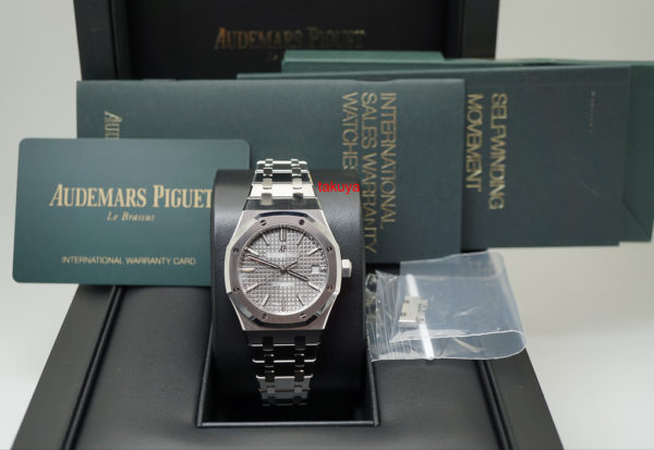 Audemars PIGUET ROYAL OAK 15450ST GREY DIAL 37MM 2019 WARRANTY FULL SET