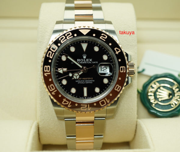 BRAND NEW Rolex 126711CHNR GMT MASTER II ROSE GOLD STEEL ROOTBEER 2020 COMPLETE SET