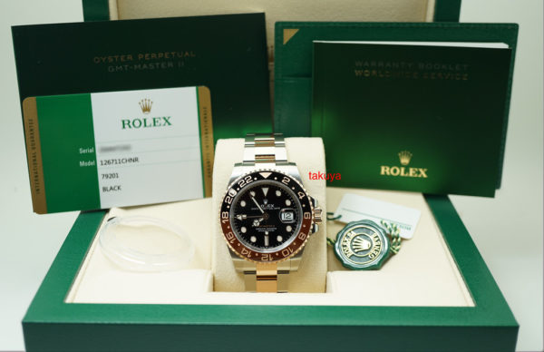 BRAND NEW Rolex 126711CHNR GMT MASTER II ROSE GOLD STEEL ROOTBEER 2020 COMPLETE SET