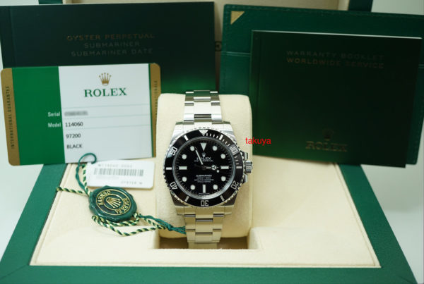 Rolex 114060 SUBMARINER CERAMIC NO DATE 2020 WARRANTY COMPLETE SET