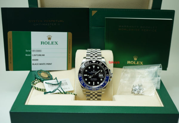 Rolex 126710BLNR GMT MASTER 2 BLACK BLUE JUBILEE BAND 2019 WARRANTY FULL SET