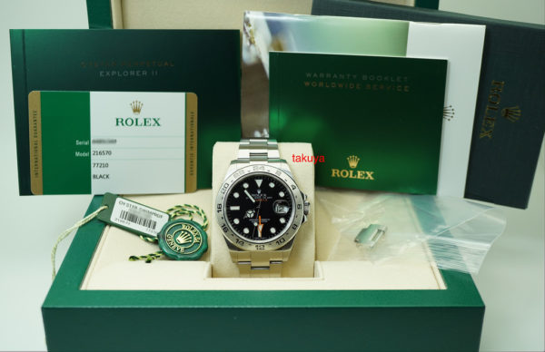 Rolex 216570 EXPLORER II 42MM BLACK DIAL RANDOM SERIAL WARRANTY FULL SET