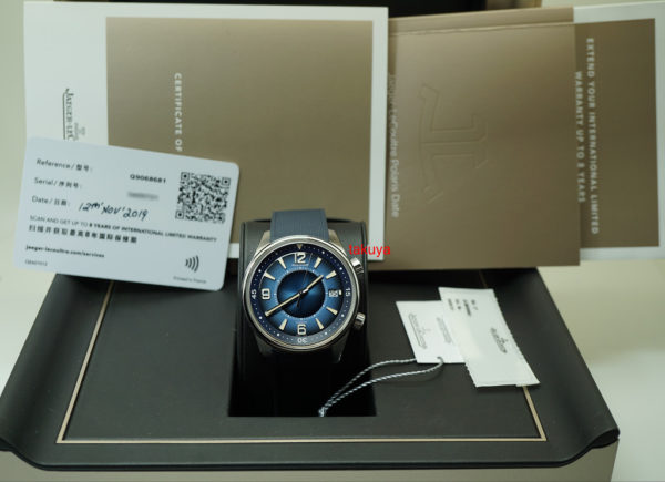 MINT Jaeger-LeCoultre POLARIS DATE BLUE DIAL LIMITED EDITION 2019 COMPLETE SET