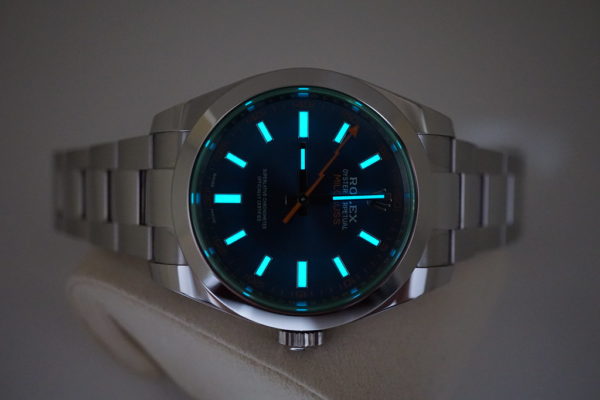 Rolex 116400GV MILGAUSS Z-BLUE DIAL RANDOM SERIAL 2019 WARRANTY FULL SET