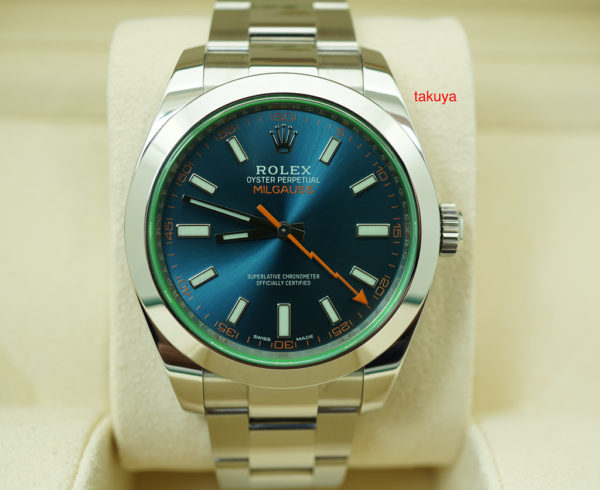 Rolex 116400GV MILGAUSS Z-BLUE DIAL RANDOM SERIAL 2019 WARRANTY FULL SET