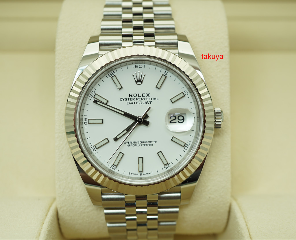 rolex datejust 41 white face