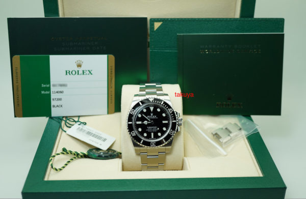 MINT Rolex 114060 SUBMARINER CERAMIC NO DATE 2020 WARRANTY COMPLETE SET