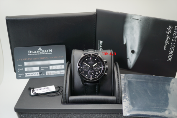 Blancpain FIFTY FATHOMS BATHYSCAPHE FLYBACK CHRONO CERAMIC WARRANTY COMPLETE SET