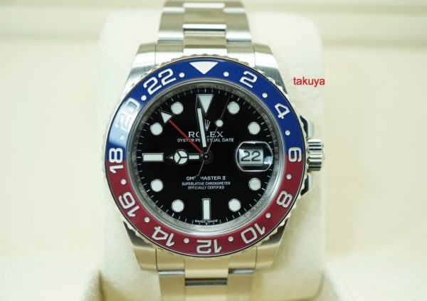 Rolex 116719BLRO 18K WHITE GOLD GMT MASTER II PEPSI RED BLUE WARRANTY FULL SET