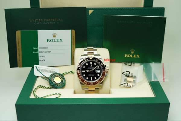 Rolex 126711CHNR GMT MASTER II 18K RG STEEL ROOTBEER 2019 WARRANTY COMPLETE SET - Image 2