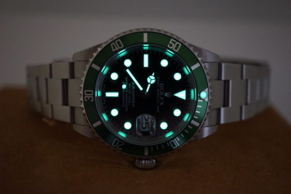 Rolex 16610LV KERMIT GREEN SUBMARINER FLAT 4 MARK 1 DIAL F SERIAL 2003 FULL SET - Image 14