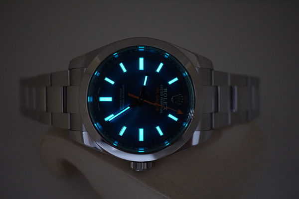 Rolex 116400GV MILGAUSS Z BLUE DIAL RANDOM SERIAL 2019 WARRANTY FULL SET - Image 11