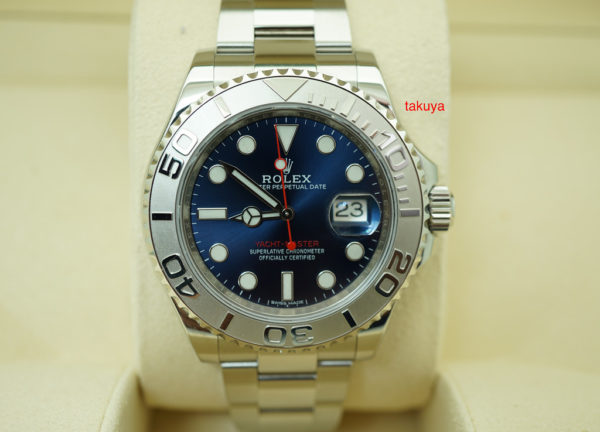Rolex 116622 YACHTMASTER BLUE DIAL PLATINUM BEZEL 40MM 2019 WARRANTY FULL SET