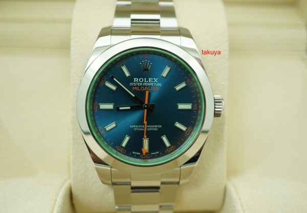 Rolex 116400GV MILGAUSS Z BLUE DIAL RANDOM SERIAL 2019 WARRANTY FULL SET