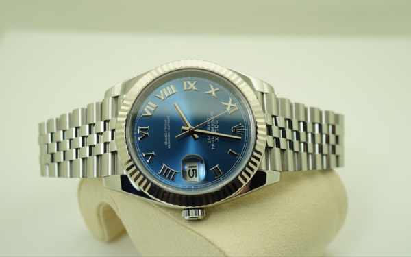 Rolex 126334 DATEJUST 41 FLUTED BEZEL AZZURRO BLUE DIAL JUBILEE 2019 FULL SET - Image 9