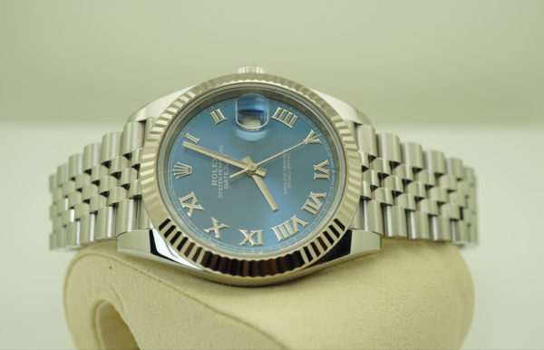 Rolex 126334 DATEJUST 41 FLUTED BEZEL AZZURRO BLUE DIAL JUBILEE 2019 FULL SET - Image 10