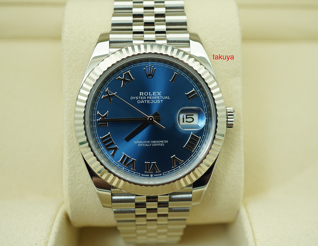 rolex datejust azzurro blue