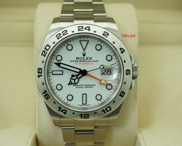 MINT Rolex 216570 EXPLORER 2 WHITE POLAR DIAL 42MM 2017 WARRANTY FULL SET