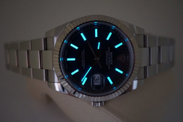 Rolex 126334 DATEJUST 41 FLUTED BEZEL BLUE STICK DIAL OYSTER 2019 FULL SET - Image 11