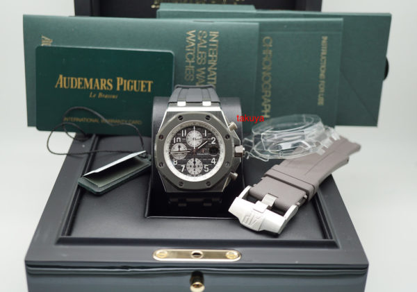 Audemars PIGUET ROYAL OAK OFFSHORE GHOST TITANIUM GREY CERAMIC 26470 EXTRA STRAP - Image 2