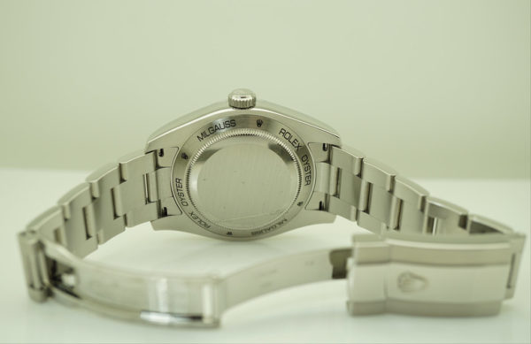 Rolex 116400 MILGAUSS BLACK DIAL V SERIAL BOXES WARANTY CARD - Image 8