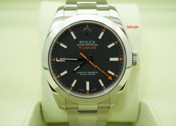 Rolex 116400 MILGAUSS BLACK DIAL V SERIAL BOXES WARANTY CARD