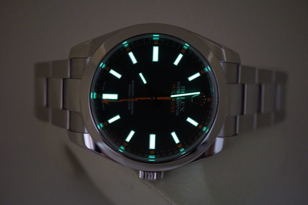 Rolex 116400 MILGAUSS BLACK DIAL V SERIAL BOXES WARANTY CARD - Image 11