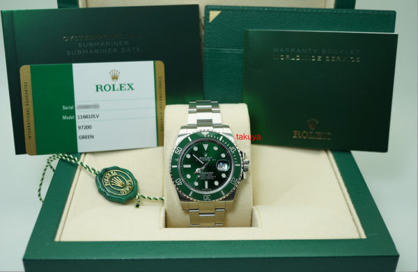 Rolex 116610LV SUBMARINER CERAMIC GREEN HULK RANDOM 2019 WARRANTY COMPLETE SET - Image 2