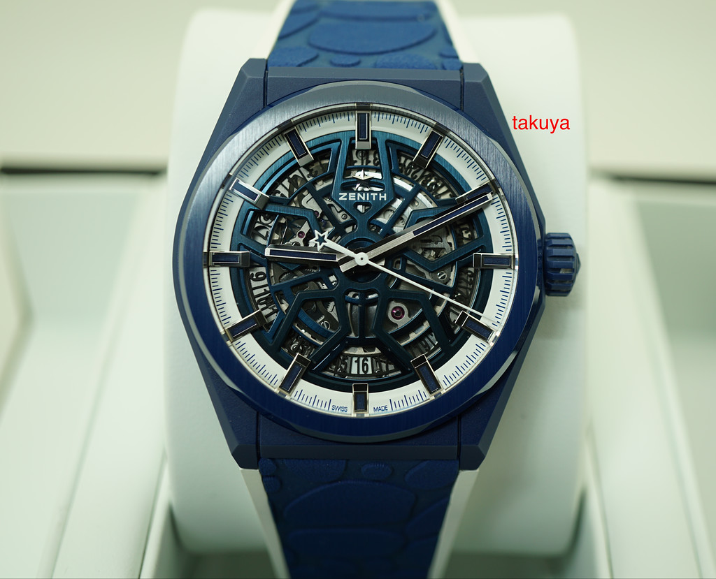 Zenith DEFY CLASSIC OPENWORKED DIAL BLUE CERAMIC MYKONOS EDITION 2019 ...