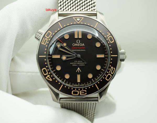 Omega SEAMASTER DIVER 300M 007 JAMES BOND TITANIUM MESH BRACELET 2020 WARRANTY FULL SET