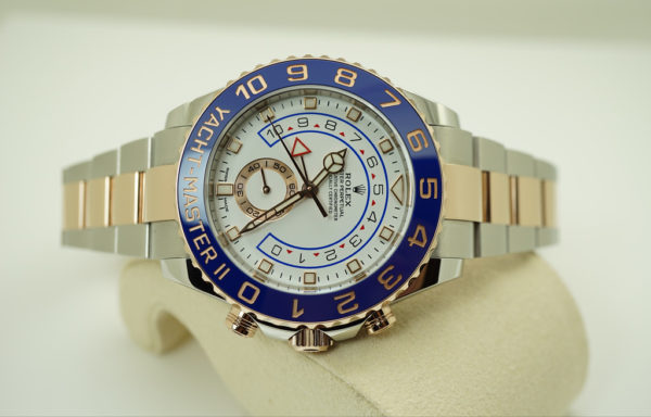 Rolex 116681 YACHTMASTER II 18K ROSE GOLD STEEL 2019 WARRANTY FULL SET - Image 9