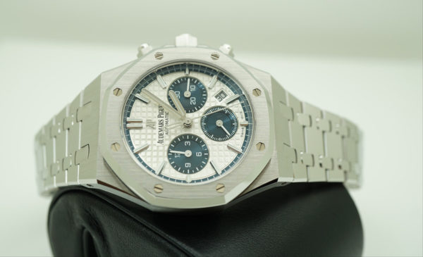 Audemars PIGUET ROYAL OAK CHRONOGRAPH 26315ST BLUE SILVER DIAL 38MM COMPLETE SET - Image 11