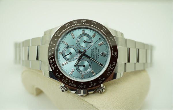BRAND NEW Rolex 116506 PLATINUM DAYTONA ICE BLUE BAGUETTE DIAMONDS DIAL 2020 FULL SET - Image 9