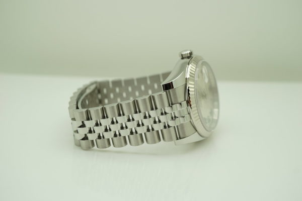 Rolex 116234 DATEJUST 36MM WHITE GOLD FLUTED BEZEL DECO DIAGONAL MOTIF ARABIC DIAL JUBILEE 2017 FULL SET - Image 6