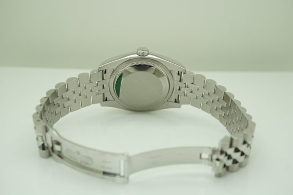 Rolex 116234 DATEJUST 36MM WHITE GOLD FLUTED BEZEL DECO DIAGONAL MOTIF ARABIC DIAL JUBILEE 2017 FULL SET - Image 8