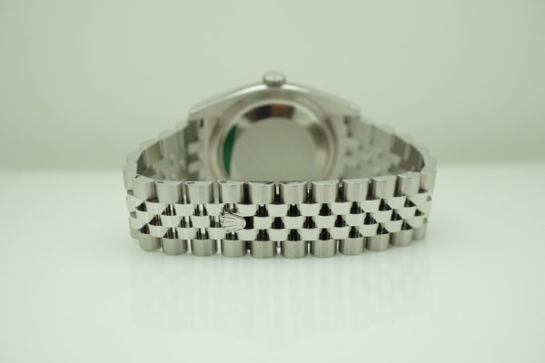 Rolex 116234 DATEJUST 36MM WHITE GOLD FLUTED BEZEL DECO DIAGONAL MOTIF ARABIC DIAL JUBILEE 2017 FULL SET - Image 7