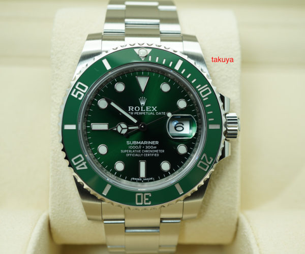 Rolex 116610LV SUBMARINER CERAMIC GREEN HULK RANDOM 2018 WARRANTY COMPLETE SET