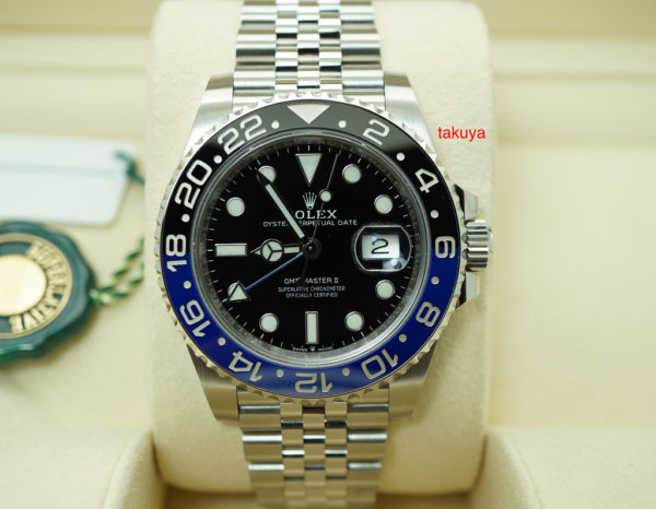 NEW Rolex 126710BLNR GMT MASTER II BLACK BLUE BEZEL JUBILEE BAND COMPLETE SET
