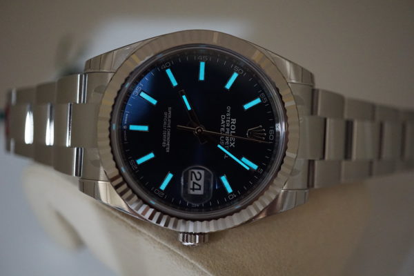 BRAND NEW Rolex 126334 DATEJUST 41 FLUTED BEZEL BLUE STICK DIAL OYSTER 2020 FULL SET - Image 10