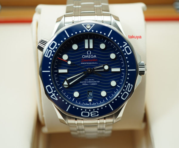 Omega SEAMASTER DIVER 300M CO-AXIAL MASTER STEEL BLUE WAVE DIAL 42MM FULL SET