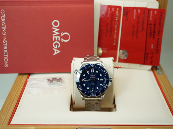 Omega SEAMASTER DIVER 300M CO-AXIAL MASTER STEEL BLUE WAVE DIAL 42MM FULL SET - Image 2