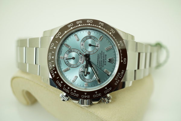 BRAND NEW Rolex 116506 PLATINUM DAYTONA ICE BLUE BAGUETTE DIAMONDS DIAL 2020 FULL SET - Image 9