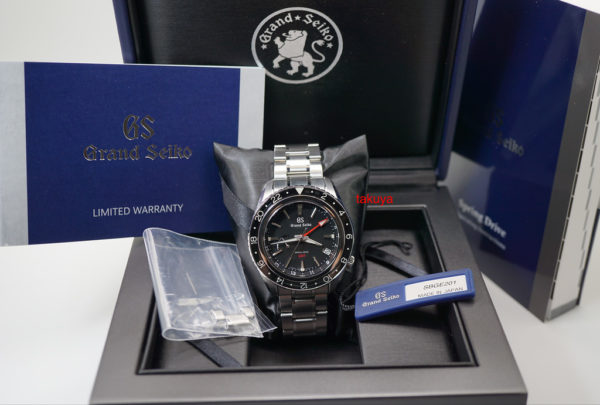 Grand Seiko SPORT COLLECTION SPRING DRIVE GMT SBGE201 BLACK DIAL 2019 FULL SET - Image 2