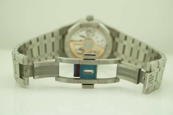 MINT Audemars PIGUET ROYAL OAK 15500 BOUTIQUE BLUE DIAL 41MM WARRANTY FULL SET - Image 8