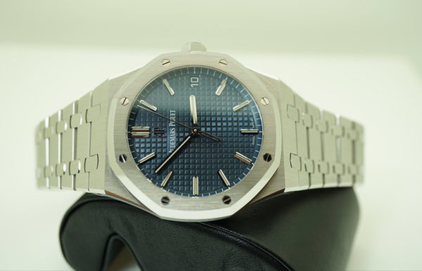 MINT Audemars PIGUET ROYAL OAK 15500 BOUTIQUE BLUE DIAL 41MM WARRANTY FULL SET - Image 11